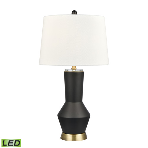 Elk Lighting Elk Lighting Stanwell Matte Black & Antique Brass LED Table Lamp with Empire Shade H0019-9494-LED