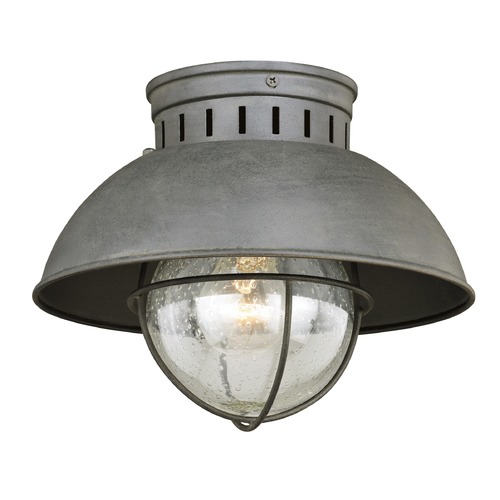 Vaxcel Lighting Seeded Glass Outdoor Flush Mount in Gray by Vaxcel Lighting T0264