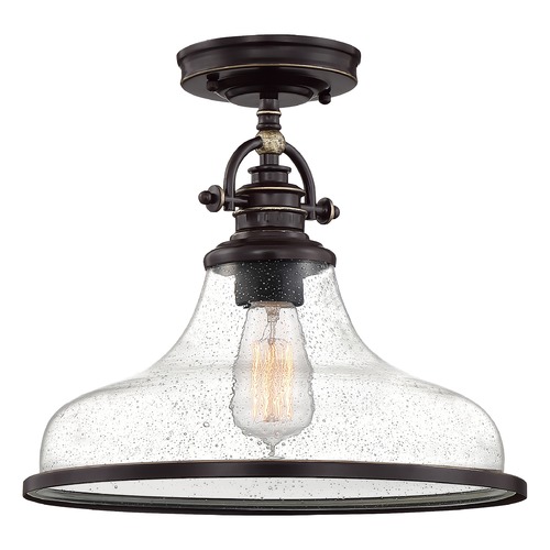 Quoizel Lighting Grant Palladian Bronze Semi-Flush by Quoizel Lighting GRTS1714PN