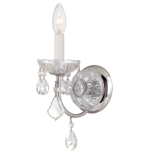 Crystorama Lighting Crystorama Lighting Imperial Polished Chrome Sconce 3221-CH-CL-I