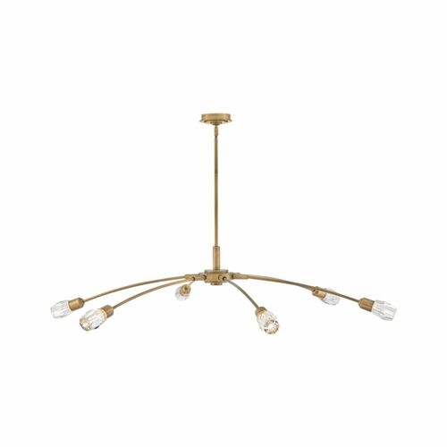 Fredrick Ramond Atera 60-Inch Crystal Chandelier in Heritage Brass by Fredrick Ramond FR33328HB