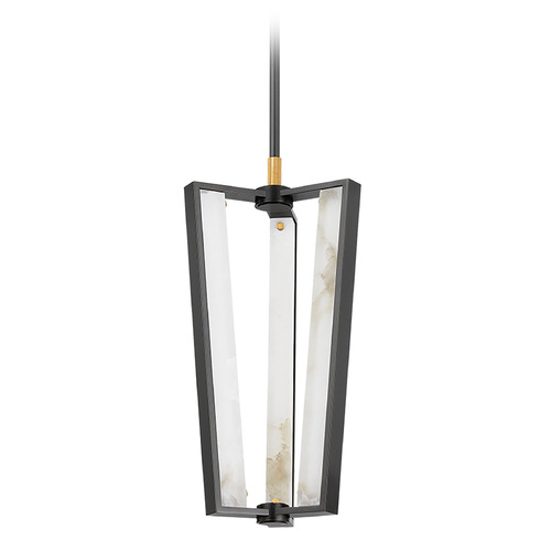 Hudson Valley Lighting Edgemere LED Pendant in Brass & Distressed Bronze by Hudson Valley 4053-AGB/DB