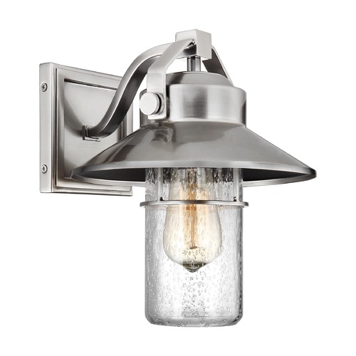 Visual Comfort Studio Collection Boynton 10.75-Inch Outdoor Wall Light in Brushed Steel by Visual Comfort Studio OL13900PBS