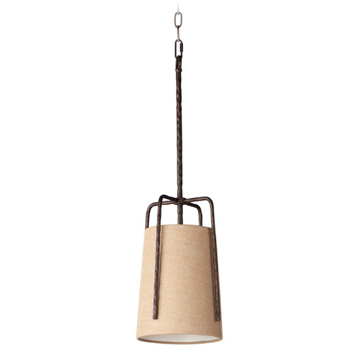 Maxim Lighting Maxim Lighting Pitchfork Oil Rubbed Bronze Mini-Pendant Light with Cylindrical Shade 10198BROI