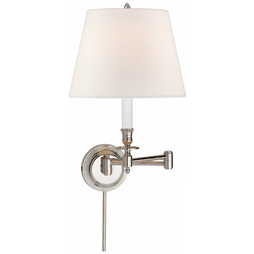 Visual Comfort Signature Collection Visual Comfort Candlestick Swing Arm in Nickel by VC Signature S2010PNL