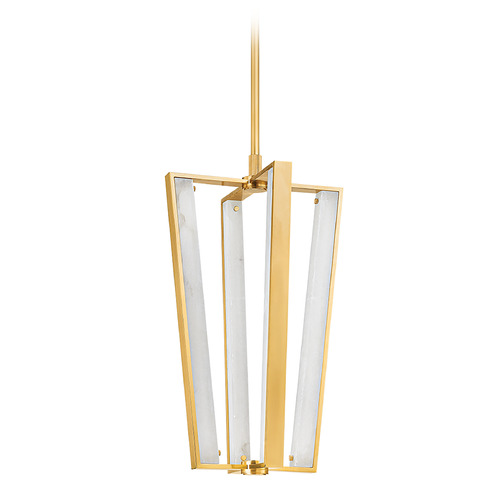 Hudson Valley Lighting Edgemere LED Pendant in Aged Brass by Hudson Valley Lighting 4054-AGB