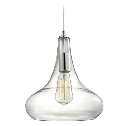 Elk Lighting Elk Lighting Orbital Polished Chrome Pendant Light with Bowl / Dome Shade 10422/1