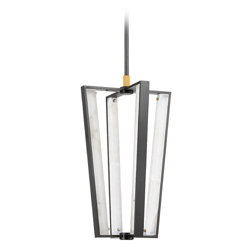 Hudson Valley Lighting Edgemere LED Pendant in Brass & Distressed Bronze by Hudson Valley 4054-AGB/DB