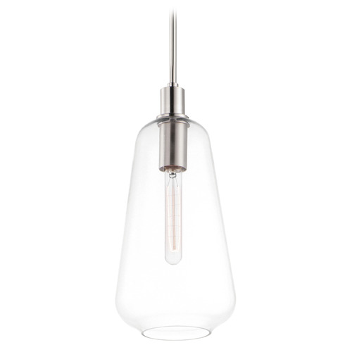 Maxim Lighting Maxim Lighting Babylon Satin Nickel Mini-Pendant Light with Bowl / Dome Shade 11114CLSN