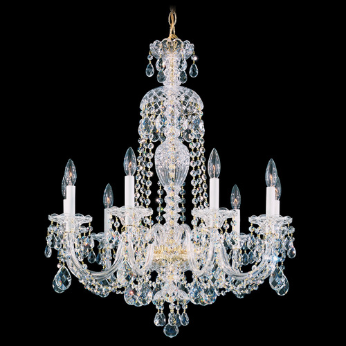 Schonbek Lighting Schonbek Worldwide Lighting Sterling Aurelia Crystal Chandelier 2996-211R