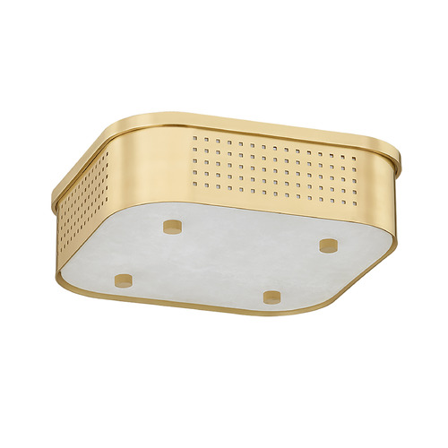 Hudson Valley Lighting Hudson Valley Lighting Madison Square Aged Brass LED Flushmount Light 4114-AGB