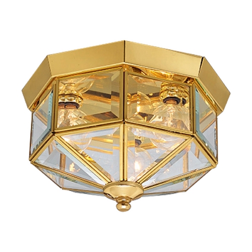 Progress Lighting 9.75-Inch Outdoor Flush Mount in Polished Brass by Progress Lighting P5788-10