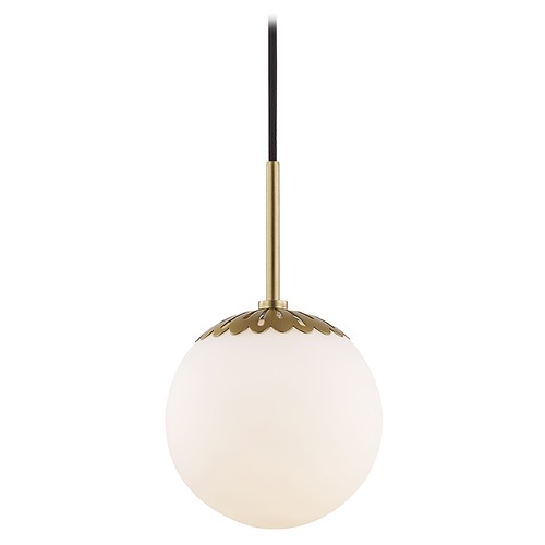 Mitzi by Hudson Valley Paige Aged Brass Pendant by Mitzi by Hudson Valley H193701S-AGB