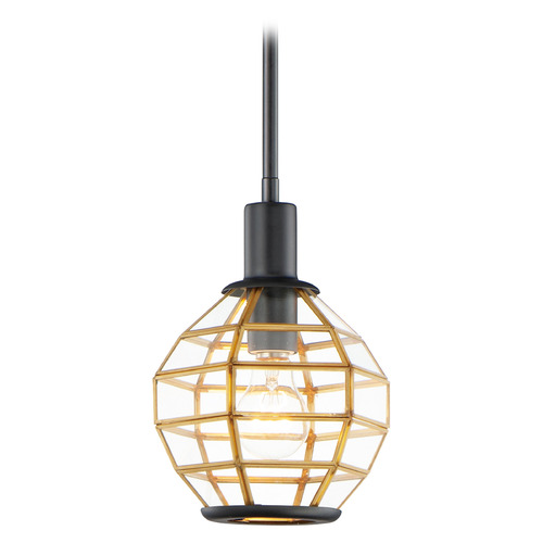 Maxim Lighting Maxim Lighting Heirloom Black & Burnished Brass Mini-Pendant Light with Globe Shade 11541BKBUB