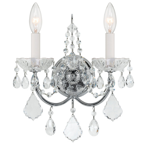 Crystorama Lighting Crystorama Lighting Imperial Polished Chrome Sconce 3222-CH-CL-SAQ