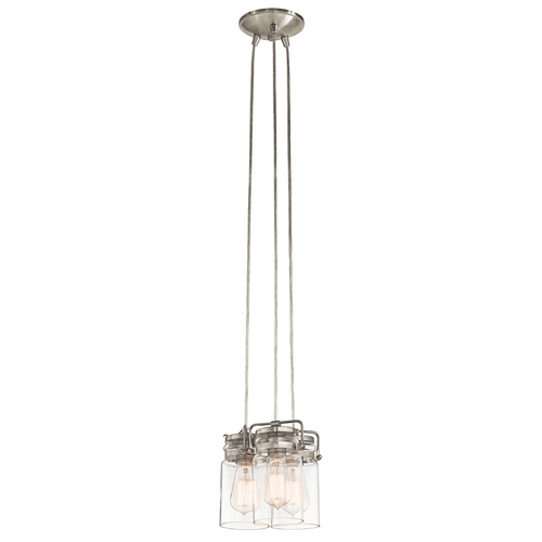 Kichler Lighting Brinley 3-Light Brushed Nickel Cluster Pendant by Kichler Lighting 42869NI