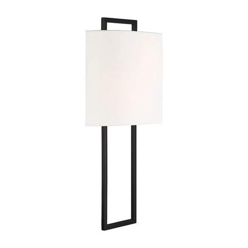 Crystorama Lighting Fremont 2-Light Wall Sconce in Black Forged by Crystorama Lighting FRE-422-BF