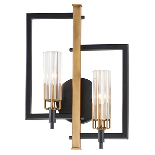 Maxim Lighting Maxim Lighting Flambeau Black & Antique Brass Sconce 16115CLBKAB