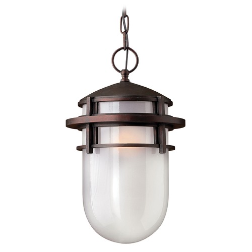 Hinkley Modern Outdoor Hanging Light with White Glass in Victorian Bronze by Hinkley Lighting 1952VZ