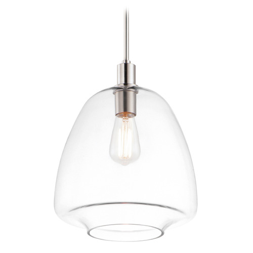 Maxim Lighting Maxim Lighting Babylon Satin Nickel Pendant Light with Bowl / Dome Shade 11116CLSN