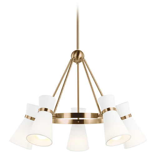Visual Comfort Studio Collection Visual Comfort Studio Collection Clark Satin Brass LED Chandelier 3190505EN3-848