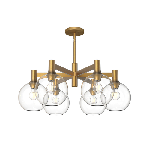 Alora Lighting Castilla 6-Light Chandelier in Aged Gold by Alora Lighting CH506230AGCL
