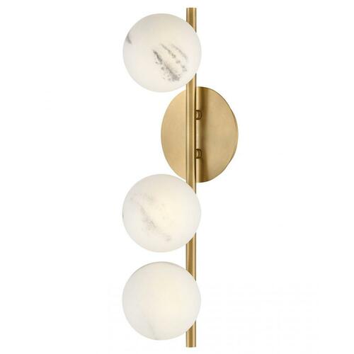 Fredrick Ramond Selene 3-Light Wall Sconce in Lacquered Brass by Fredrick Ramond FR41900LCB