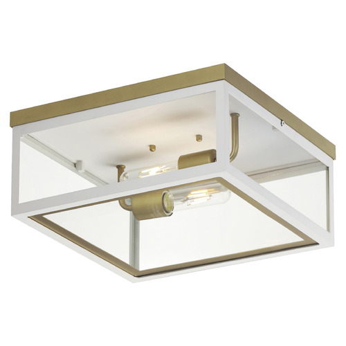 Maxim Lighting Maxim Lighting Neoclass White & Gold Close To Ceiling Light 30059CLWTGLD