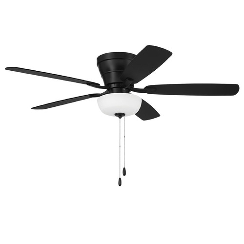 Craftmade Lighting Craftmade Lighting Wheeler Flat Black LED Ceiling Fan with Light WHL52FB5C1