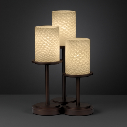 Justice Design Group Fusion Collection Table Lamp by Justice Design Group FSN-8797-10-WEVE-DBRZ