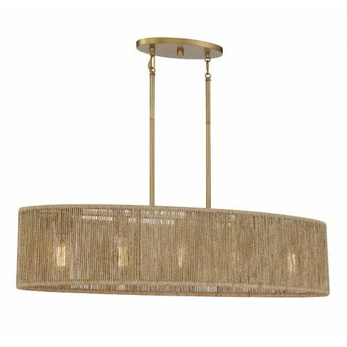 Savoy House Ashe 5-Light Oval Chandelier in Warm Brass by Savoy House 1-1738-5-320