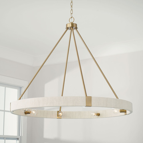 Capital Lighting Delaney 36-Inch Chandelier in Matte Brass by Capital Lighting 449881MA