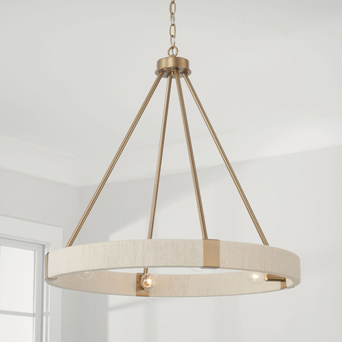 Capital Lighting Delaney 26-Inch Chandelier in Matte Brass by Capital Lighting 449841MA