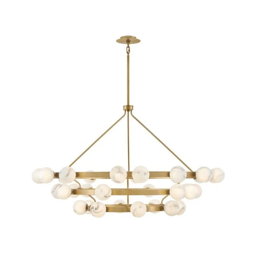 Fredrick Ramond Selene 60-Inch Chandelier in Lacquered Brass by Fredrick Ramond FR41908LCB