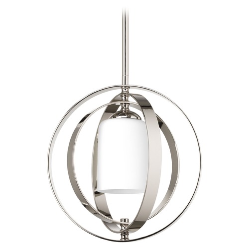 Progress Lighting Equinox Pendant in Polished Nickel by Progress Lighting P7077-104