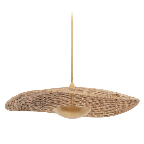 Hudson Valley Lighting Hudson Valley Lighting Shiloh Vintage Gold Leaf LED Pendant Light with Abstract Shade 4934-VGL