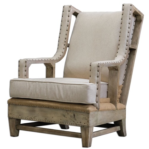 Uttermost Lighting Schafer Linen Armchair by Uttermost Lighting 23615