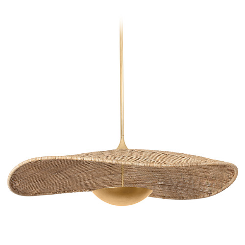 Hudson Valley Lighting Hudson Valley Lighting Shiloh Vintage Gold Leaf LED Pendant Light with Abstract Shade 4950-VGL