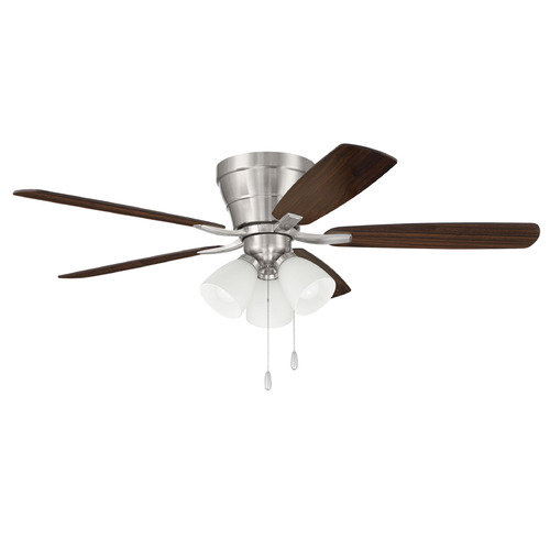 Craftmade Lighting Craftmade Lighting Wheeler Brushed Polished Nickel LED Ceiling Fan with Light WHL52BNK5C3