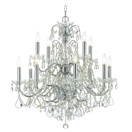 Crystorama Lighting Crystorama Lighting Imperial Polished Chrome Crystal Chandelier 3228-CH-CL-S