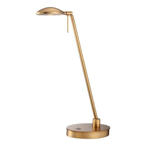 George Kovacs Lighting George's Reading Room LED Table Lamp in Honey Gold by George Kovacs P4336-248