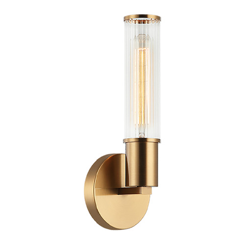 Matteo Lighting Klarice Aged Gold Brass Sconce by Matteo Lighting S02811AG