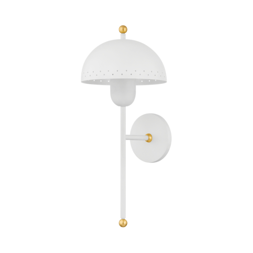 Mitzi by Hudson Valley Jojo Wall Sconce in Aged Brass & Soft White by Mitzi by Hudson Valley H885101-AGB/SWH