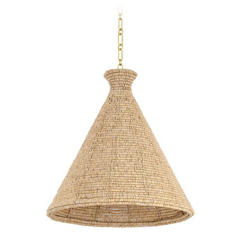 Hudson Valley Lighting Hudson Valley Lighting Tallman Vintage Gold Leaf LED Pendant Light with Conical Shade 5020-VGL