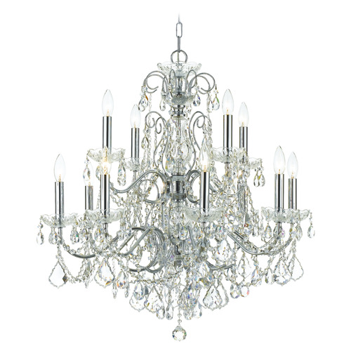 Crystorama Lighting Crystorama Lighting Imperial Polished Chrome Crystal Chandelier 3228-CH-CL-SAQ