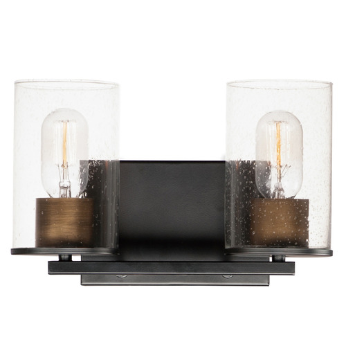 Maxim Lighting Maxim Lighting Sleek Antique Brass & Black Bathroom Light 11842CDABBK