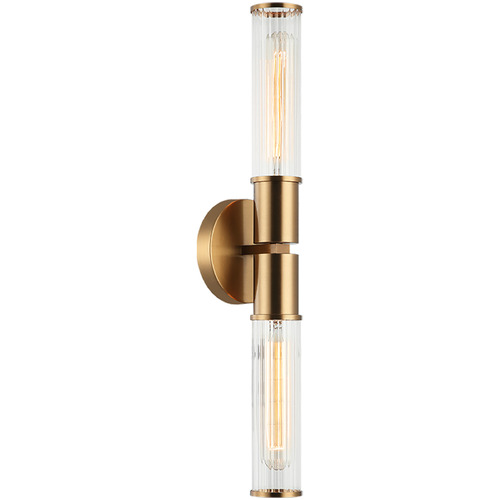 Matteo Lighting Klarice Aged Gold Brass Sconce by Matteo Lighting S02812AG