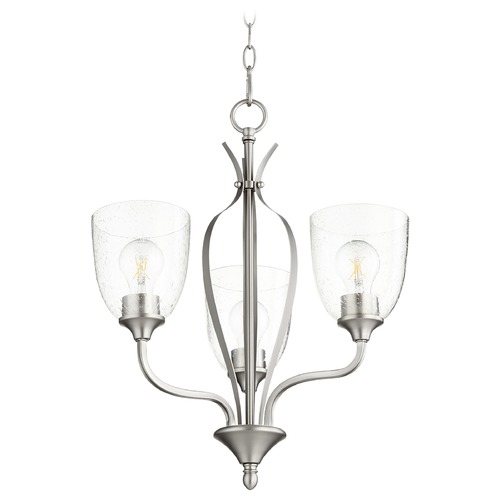 Quorum Lighting Jardin Satin Nickel Chandelier by Quorum Lighting 6127-3-265