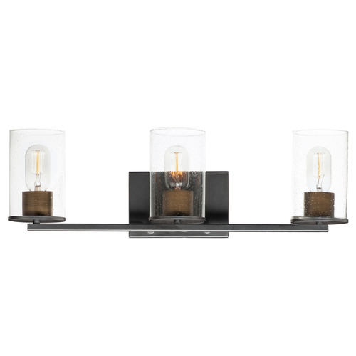 Maxim Lighting Maxim Lighting Sleek Antique Brass & Black Bathroom Light 11843CDABBK