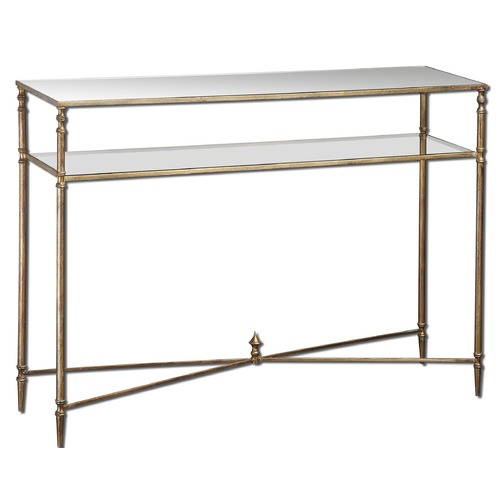 Uttermost Lighting Henzler Mirrored Glass Console Table by Uttermost Lighting 24278